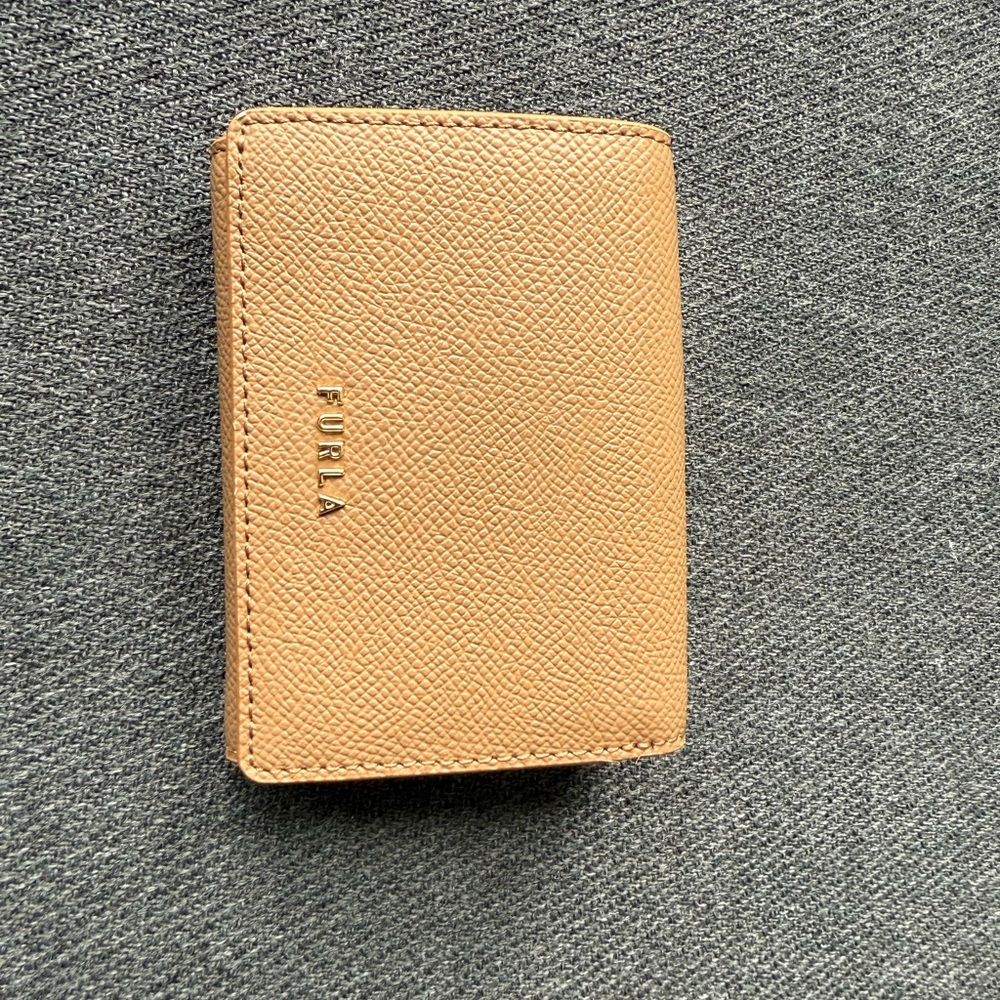 Furla Tan Leather Tri-fold Wallet